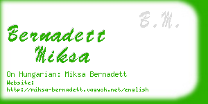 bernadett miksa business card